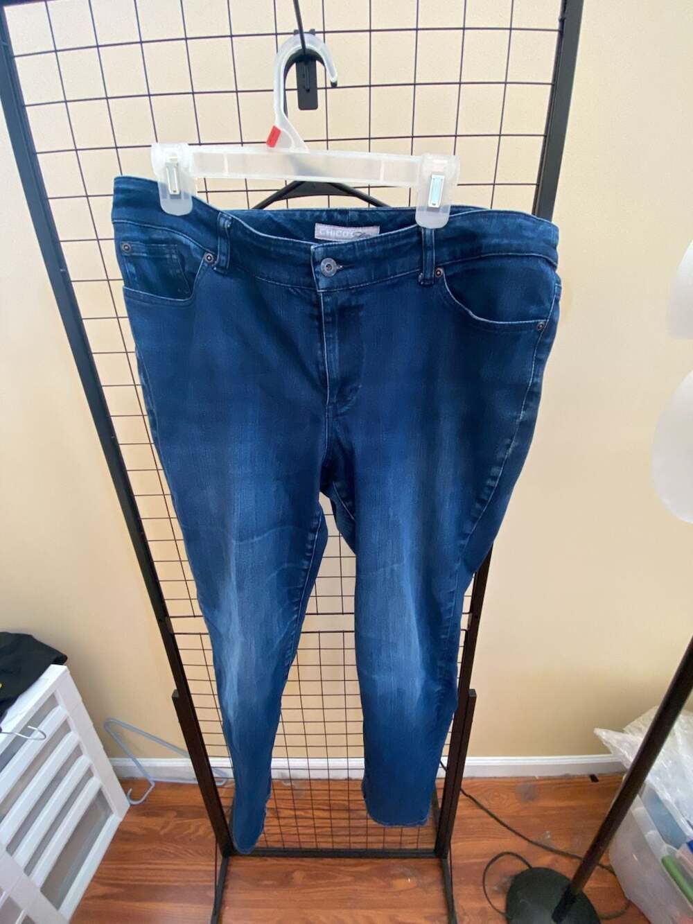 Chico's Platinum Women's Blue Denim Skinny Jeans Size 2.5 Regular